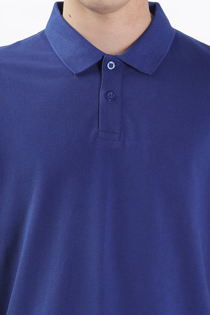 Men’s Soft Cotton Polo T-Shirt (Feathery Series) - Royal Blue | PallyWear