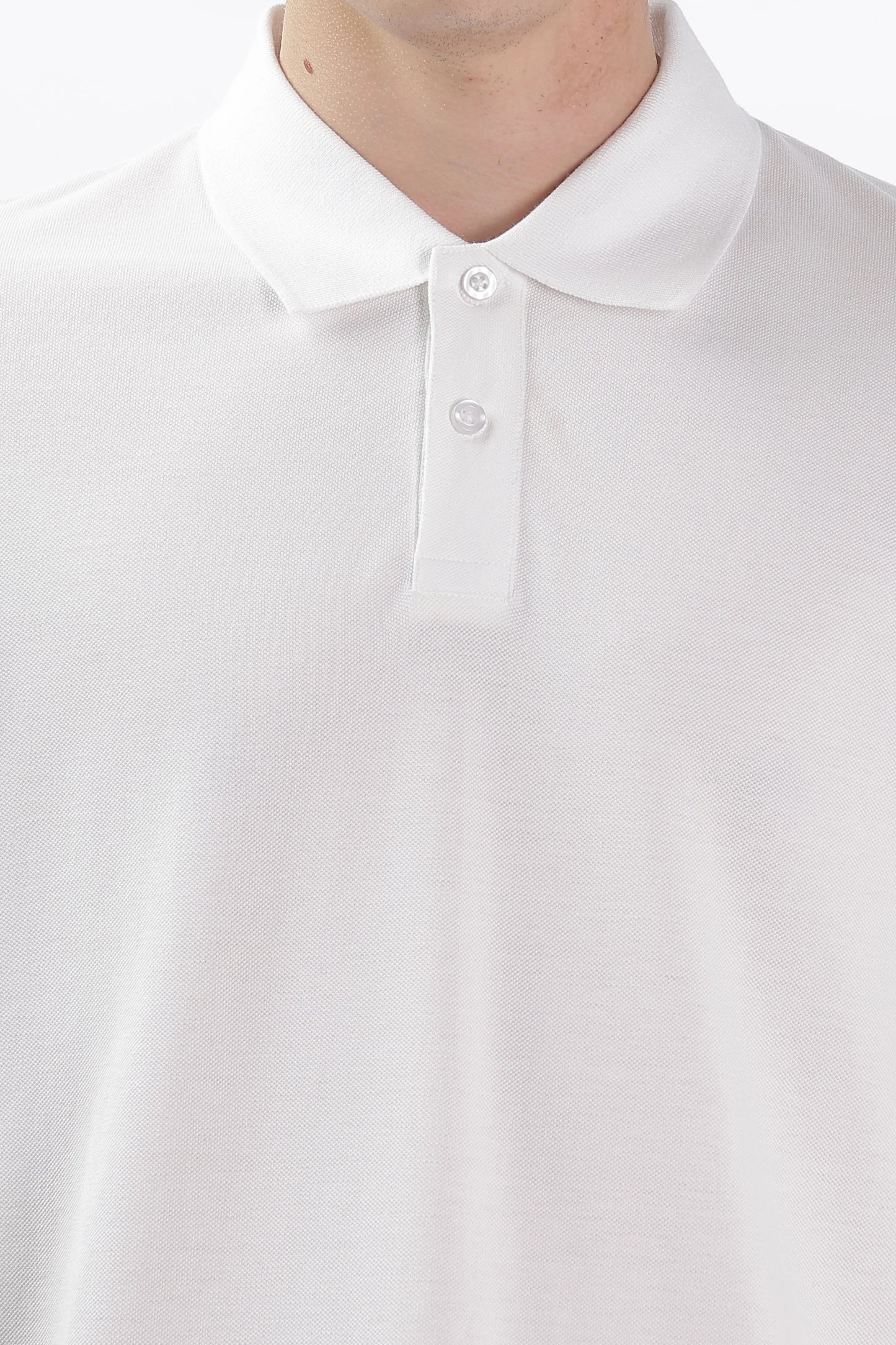 Men’s Soft Cotton Polo T-Shirt (Feathery Series) - White | PallyWear