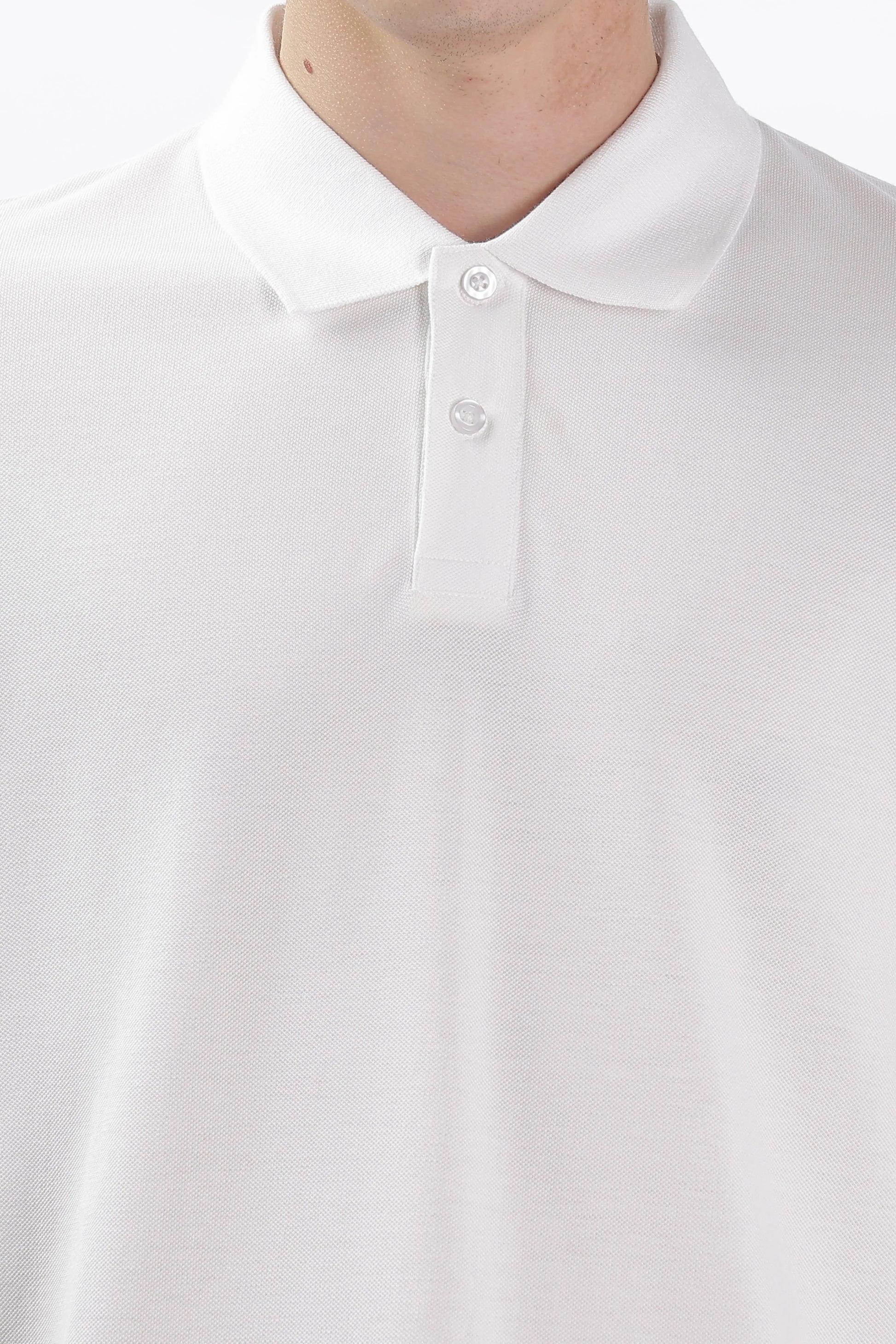 Men’s Soft Cotton Polo T-Shirt (Feathery Series) - White | PallyWear