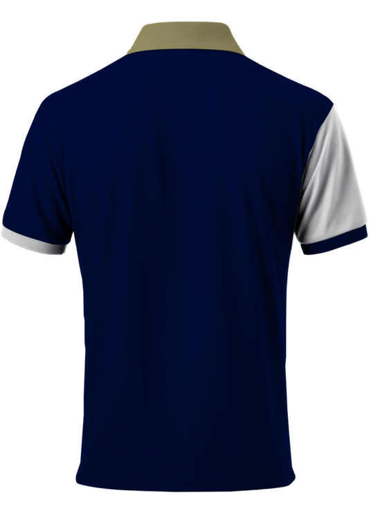 Performance Dry-Fit Sports T-Shirt - Blue - Collar Neck | PallyWear