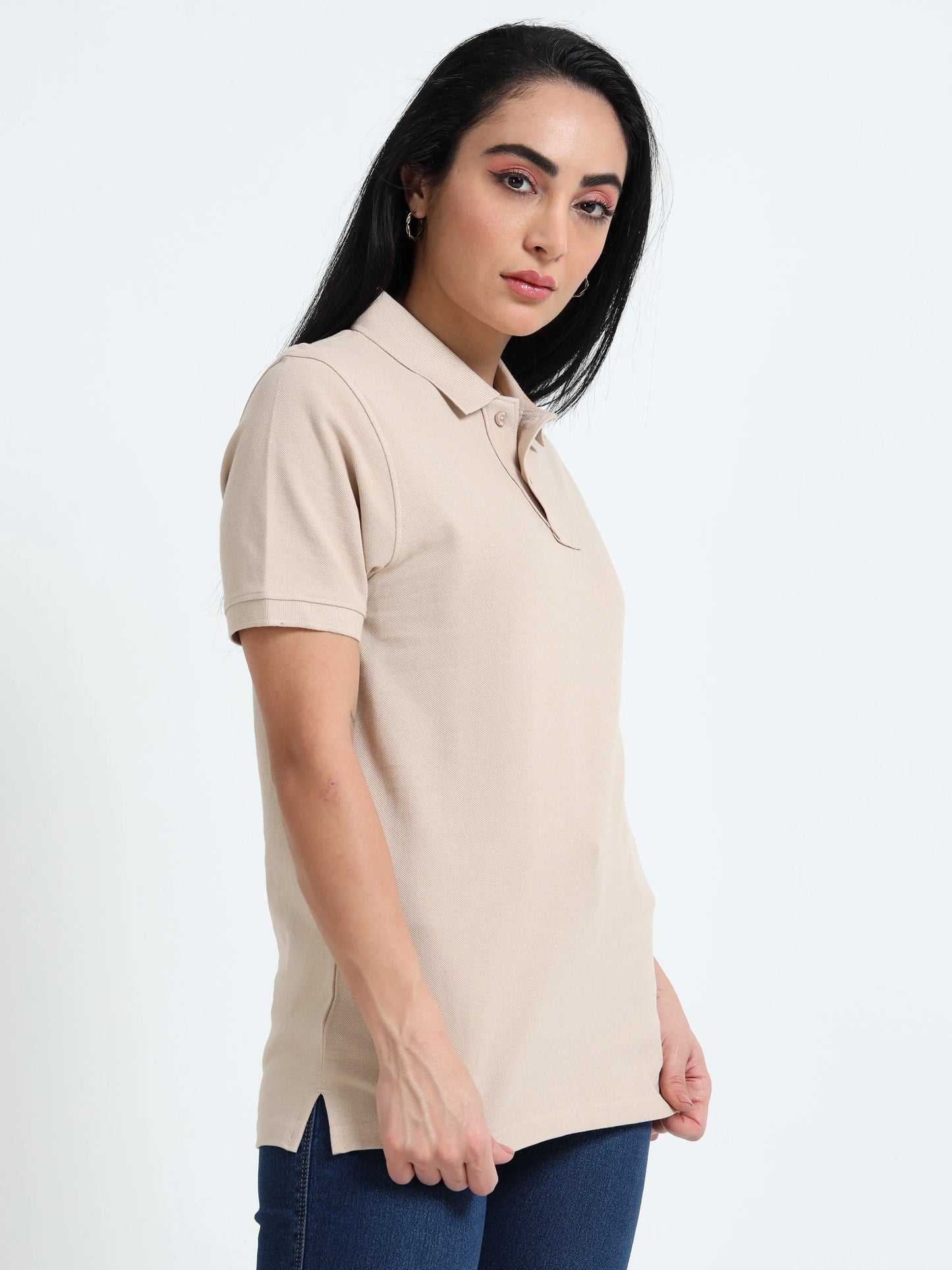 Women’s Comfort Cotton Polo - Beige | PallyWear