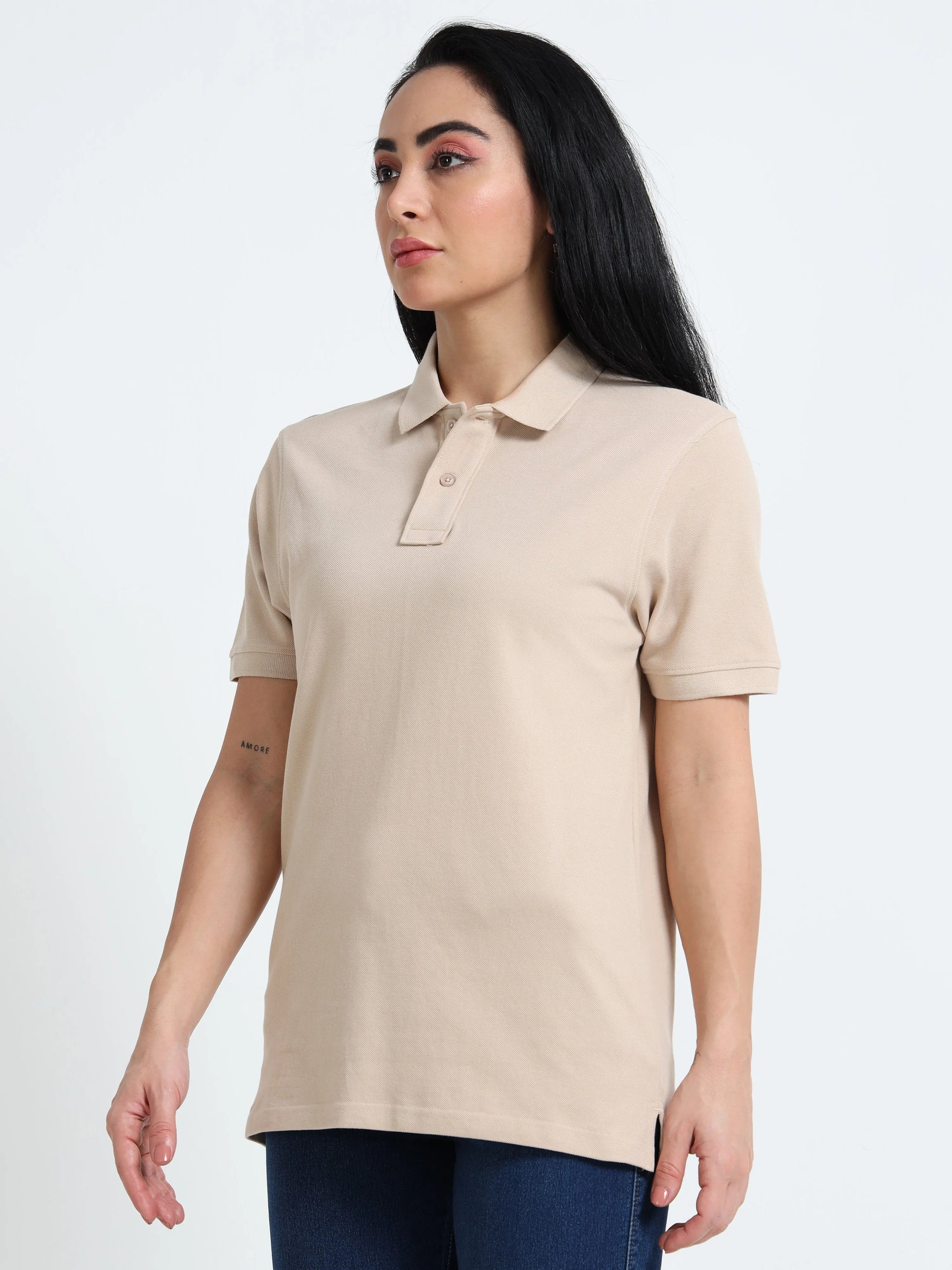Women’s Comfort Cotton Polo - Beige | PallyWear