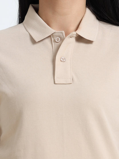 Women’s Comfort Cotton Polo - Beige | PallyWear