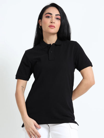 Women’s Comfort Cotton Polo - Black | PallyWear
