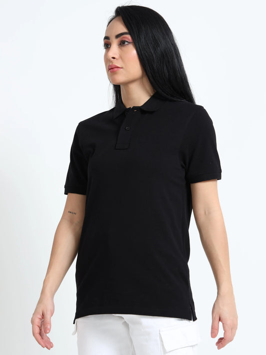 Women’s Comfort Cotton Polo - Black | PallyWear