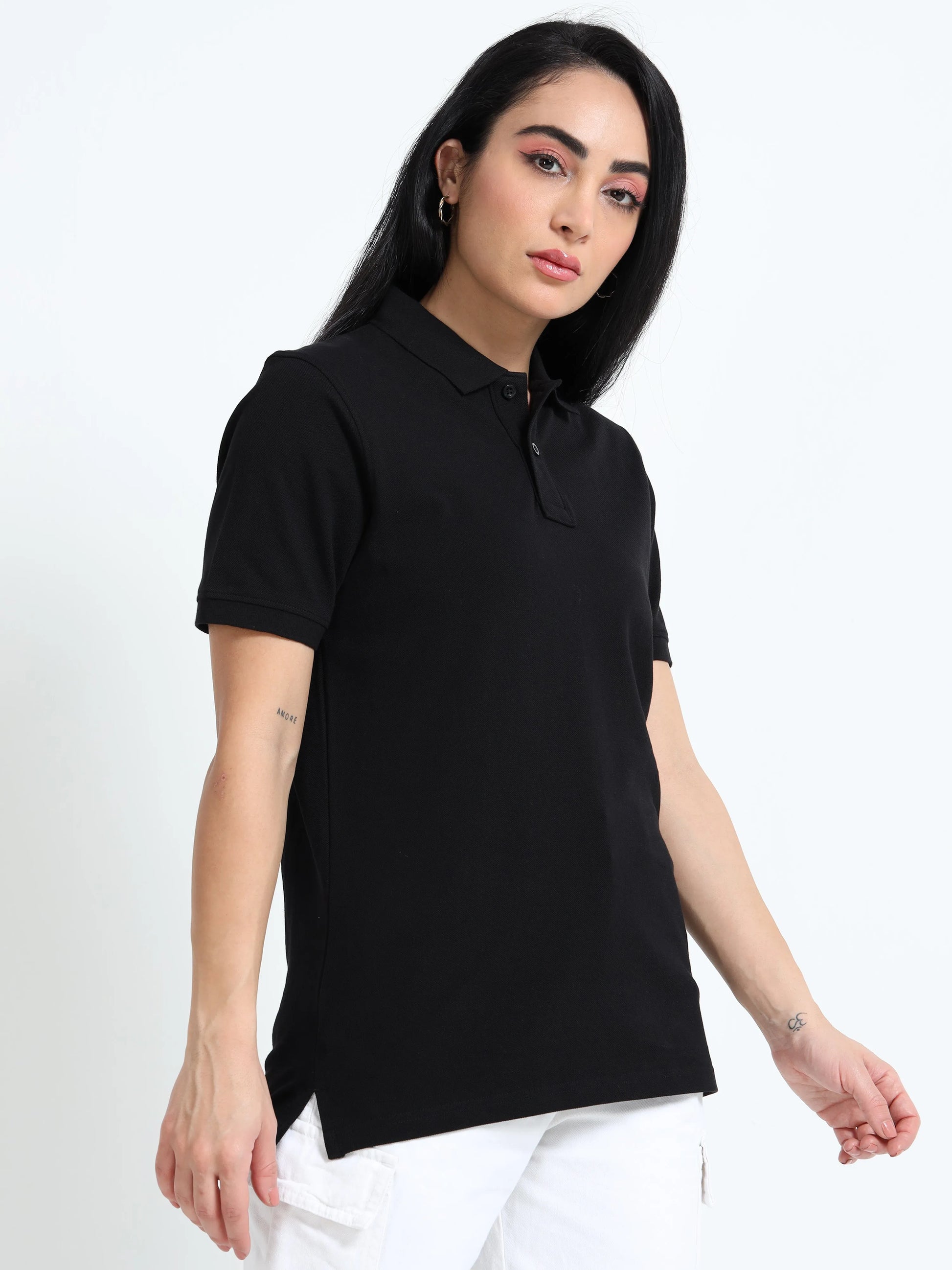Women’s Comfort Cotton Polo - Black | PallyWear