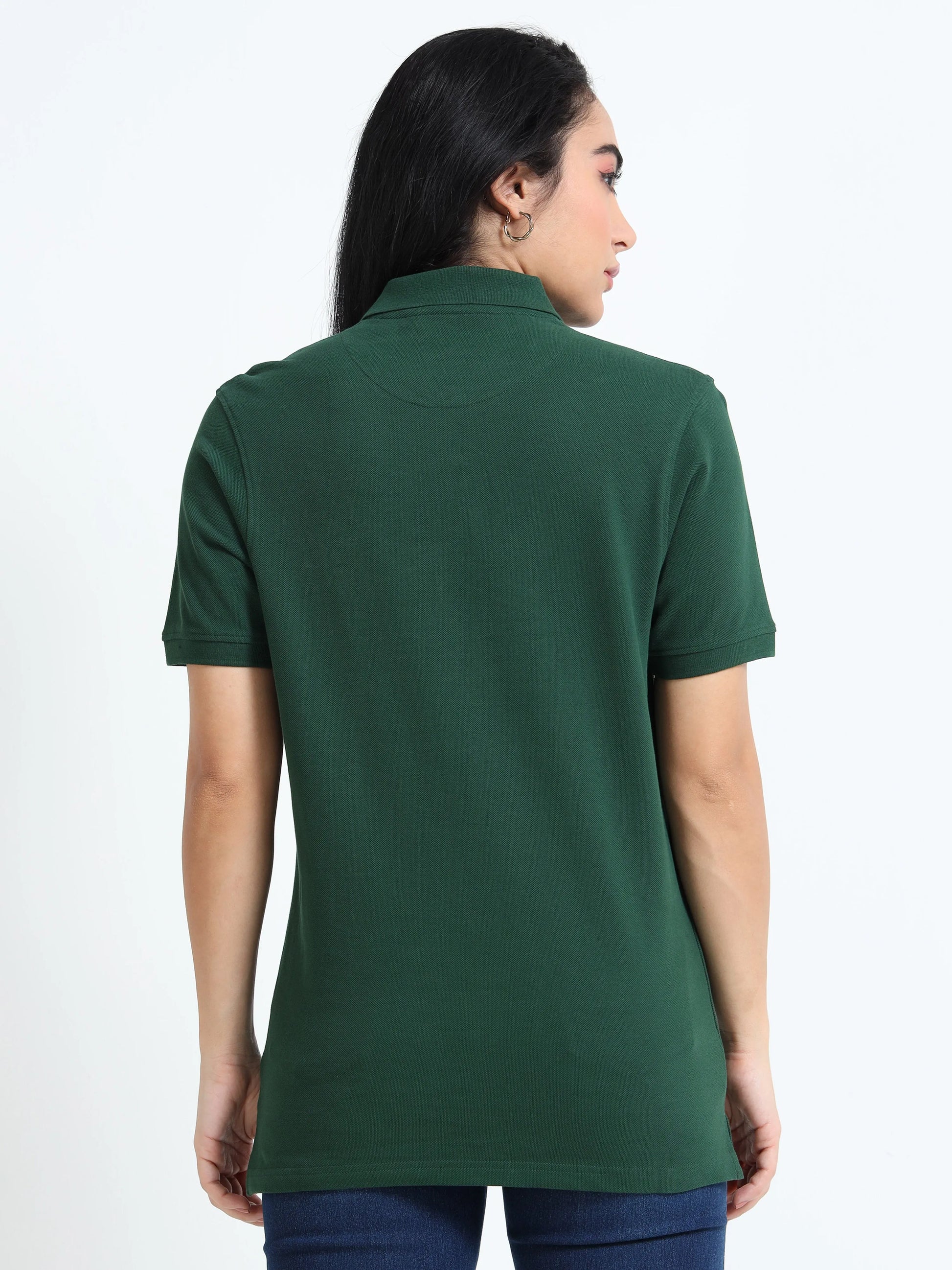 Women’s Comfort Cotton Polo - Bottle Green | PallyWear