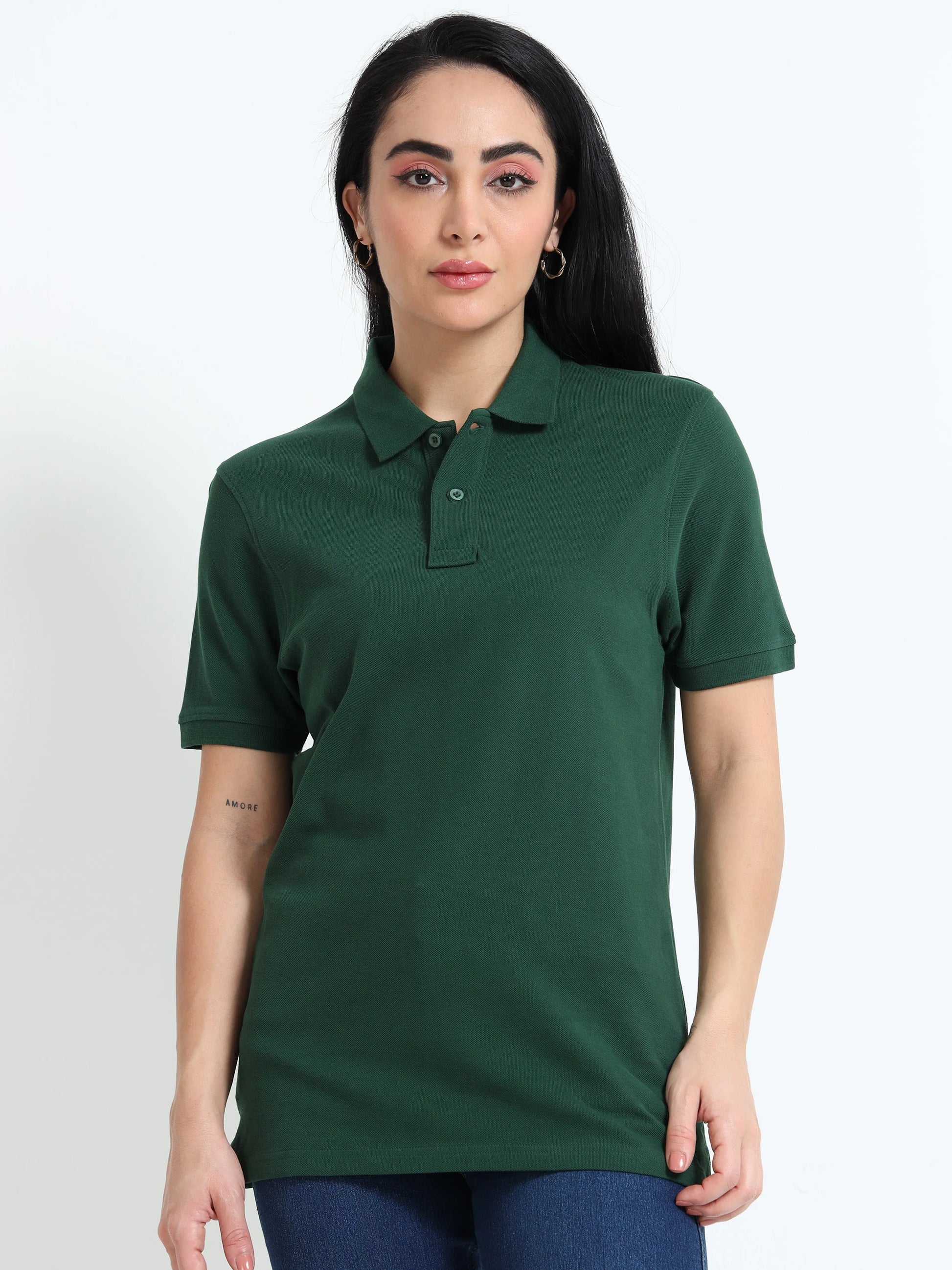Women’s Comfort Cotton Polo - Bottle Green | PallyWear