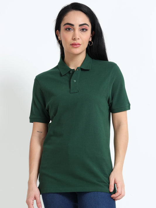 Women’s Comfort Cotton Polo - Bottle Green | PallyWear