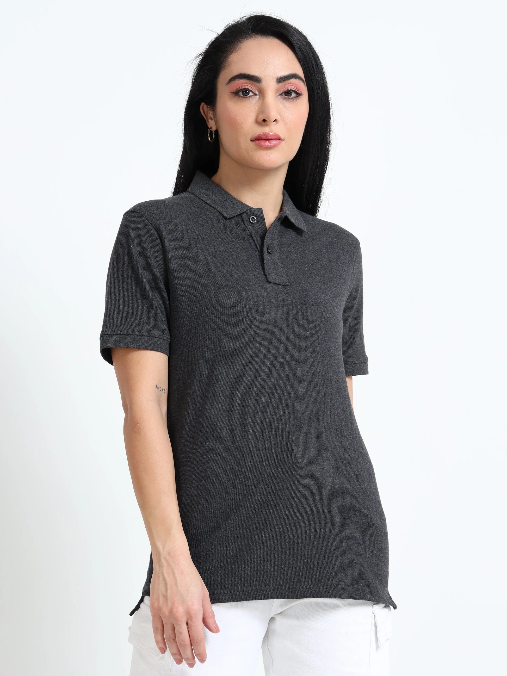 Women’s Comfort Cotton Polo - Dark Grey | PallyWear