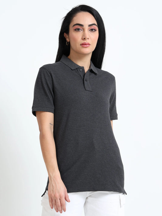 Women’s Comfort Cotton Polo - Dark Grey | PallyWear