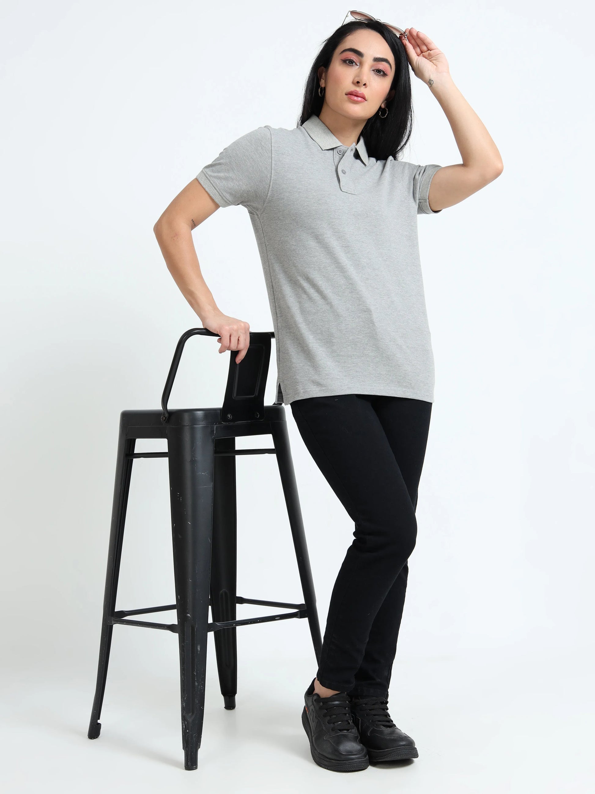 Women’s Comfort Cotton Polo - Light Grey | PallyWear
