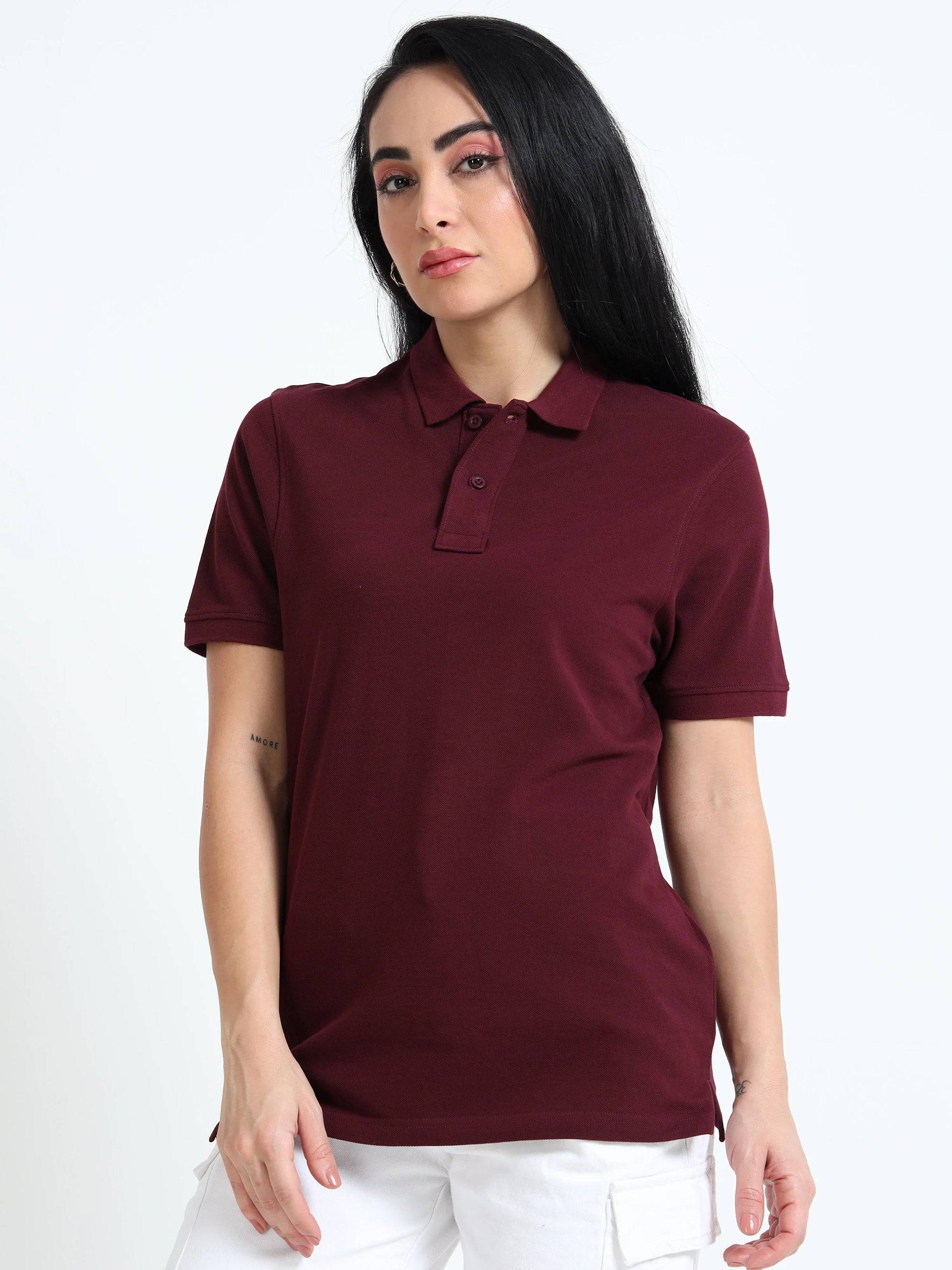 Women’s Comfort Cotton Polo - Maroon | PallyWear