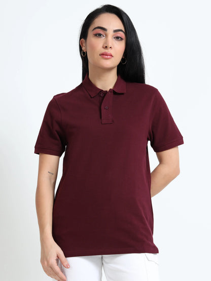 Women’s Comfort Cotton Polo - Maroon | PallyWear