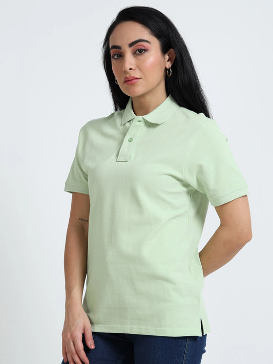 Women’s Comfort Cotton Polo - Pista Green | PallyWear