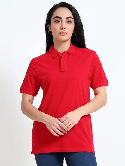 Women’s Comfort Cotton Polo - Red | PallyWear