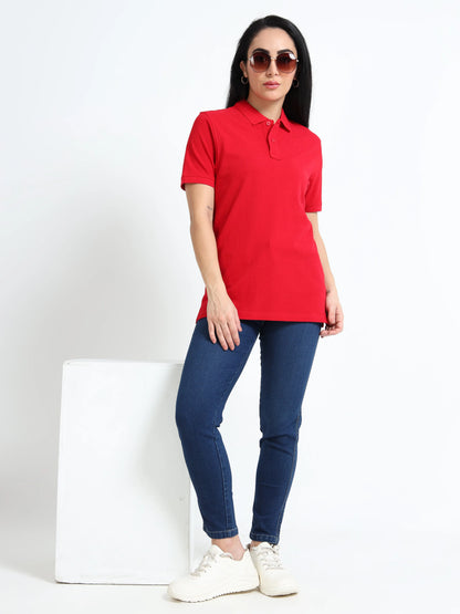 Women’s Comfort Cotton Polo - Red | PallyWear