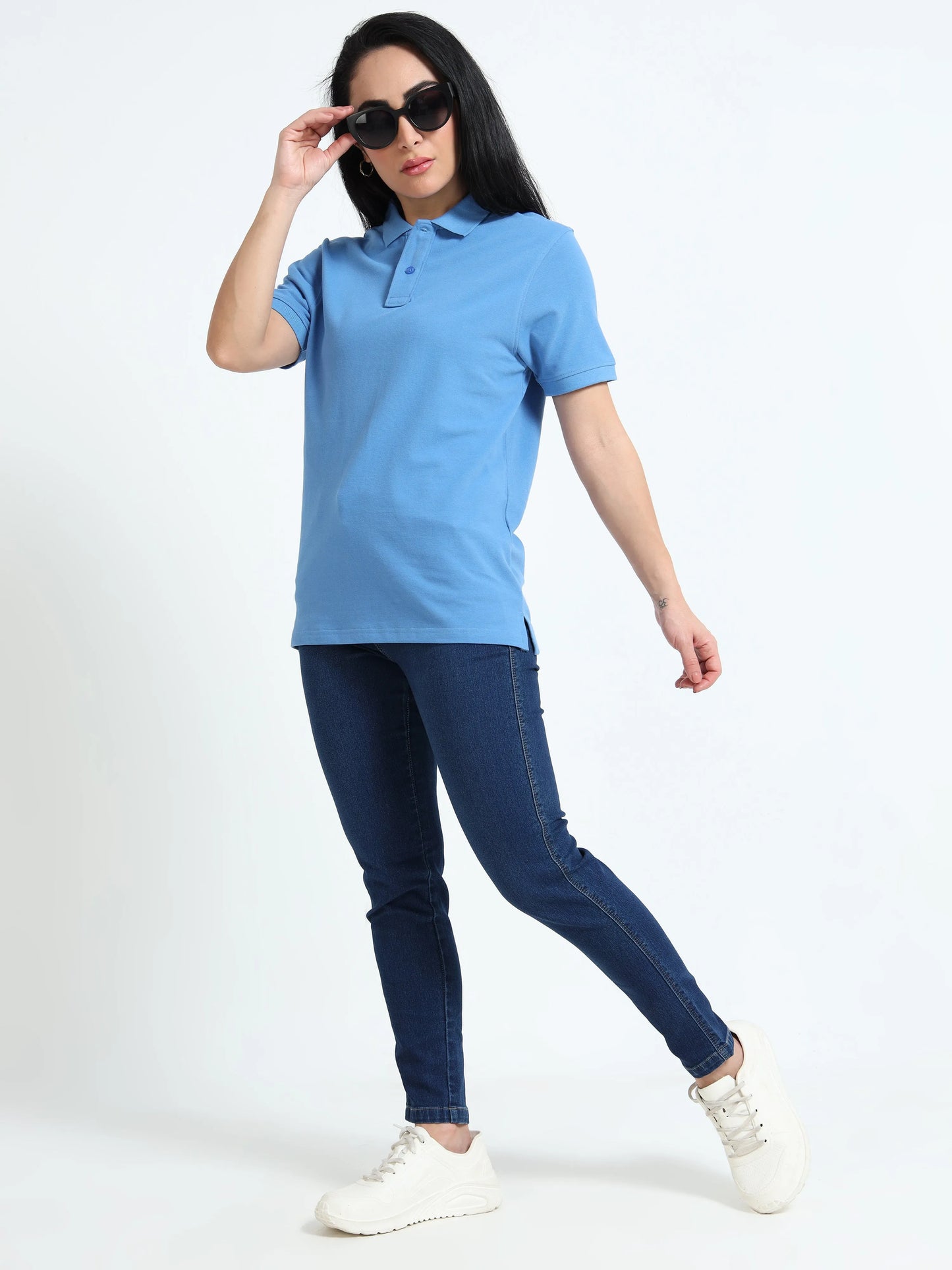 Women’s Comfort Cotton Polo - Sky blue | PallyWear
