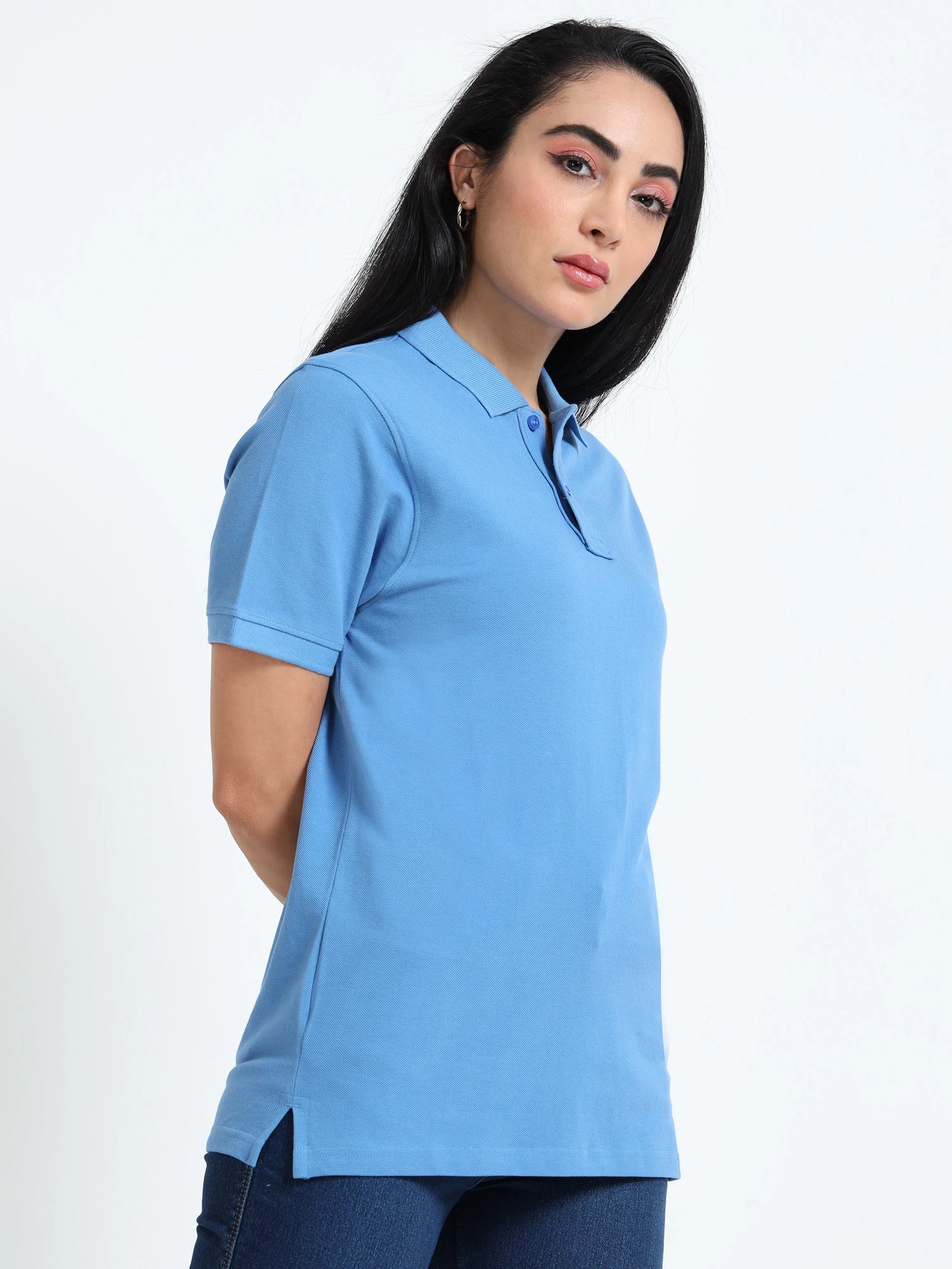 Women’s Comfort Cotton Polo - Sky blue | PallyWear