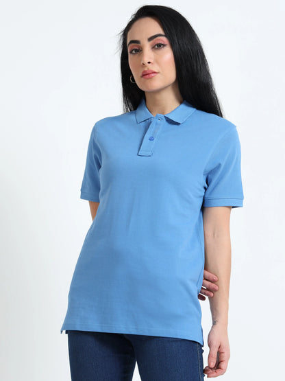 Women’s Comfort Cotton Polo - Sky blue | PallyWear