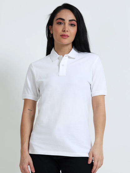Women’s Comfort Cotton Polo - White | PallyWear