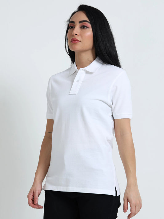 Women’s Comfort Cotton Polo - White | PallyWear