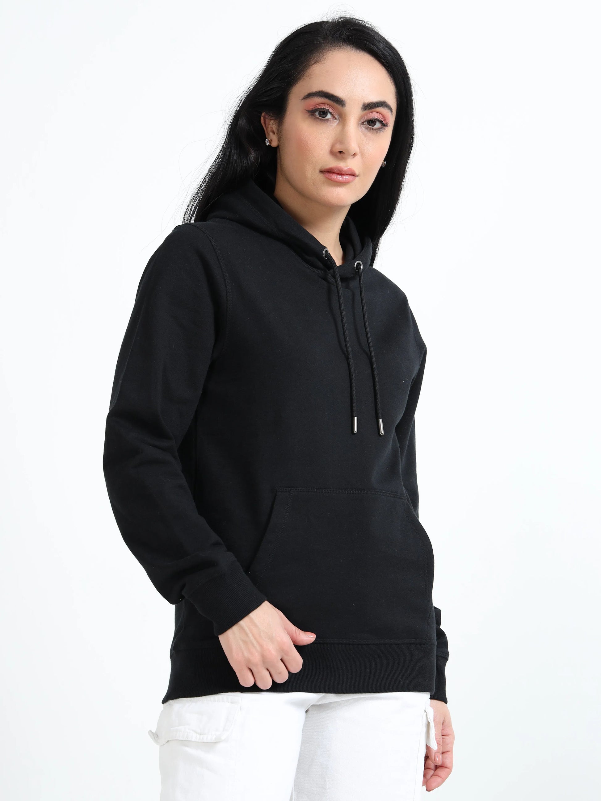 Women’s Cotton Hoodie - Black (Regular Fit) | PallyWear