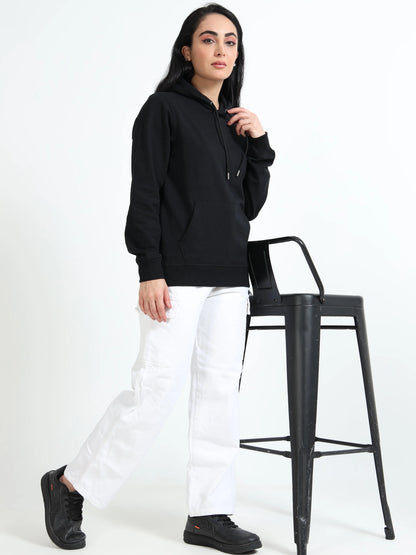 Women’s Cotton Hoodie - Black (Regular Fit) | PallyWear