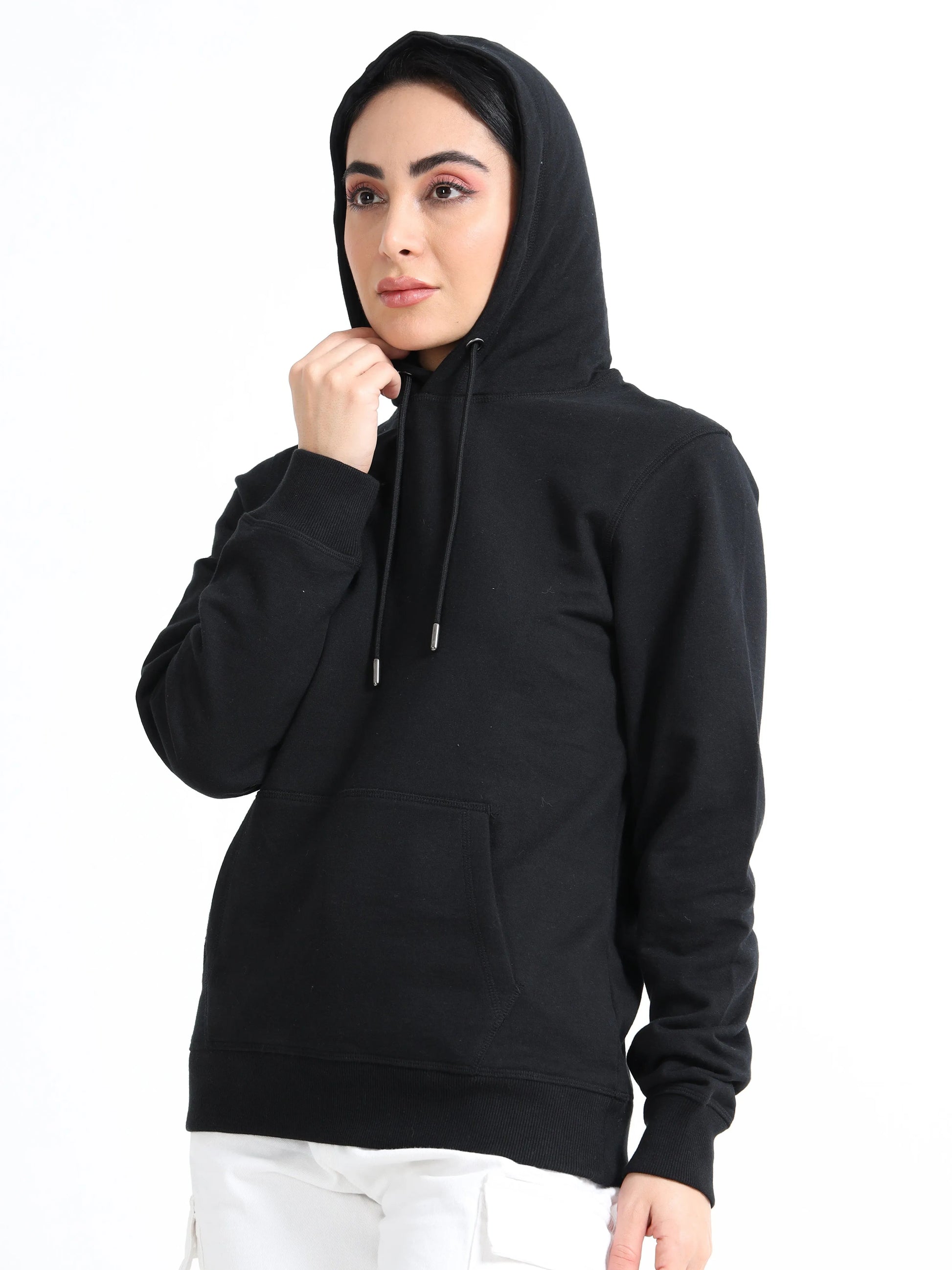 Women’s Cotton Hoodie - Black (Regular Fit) | PallyWear