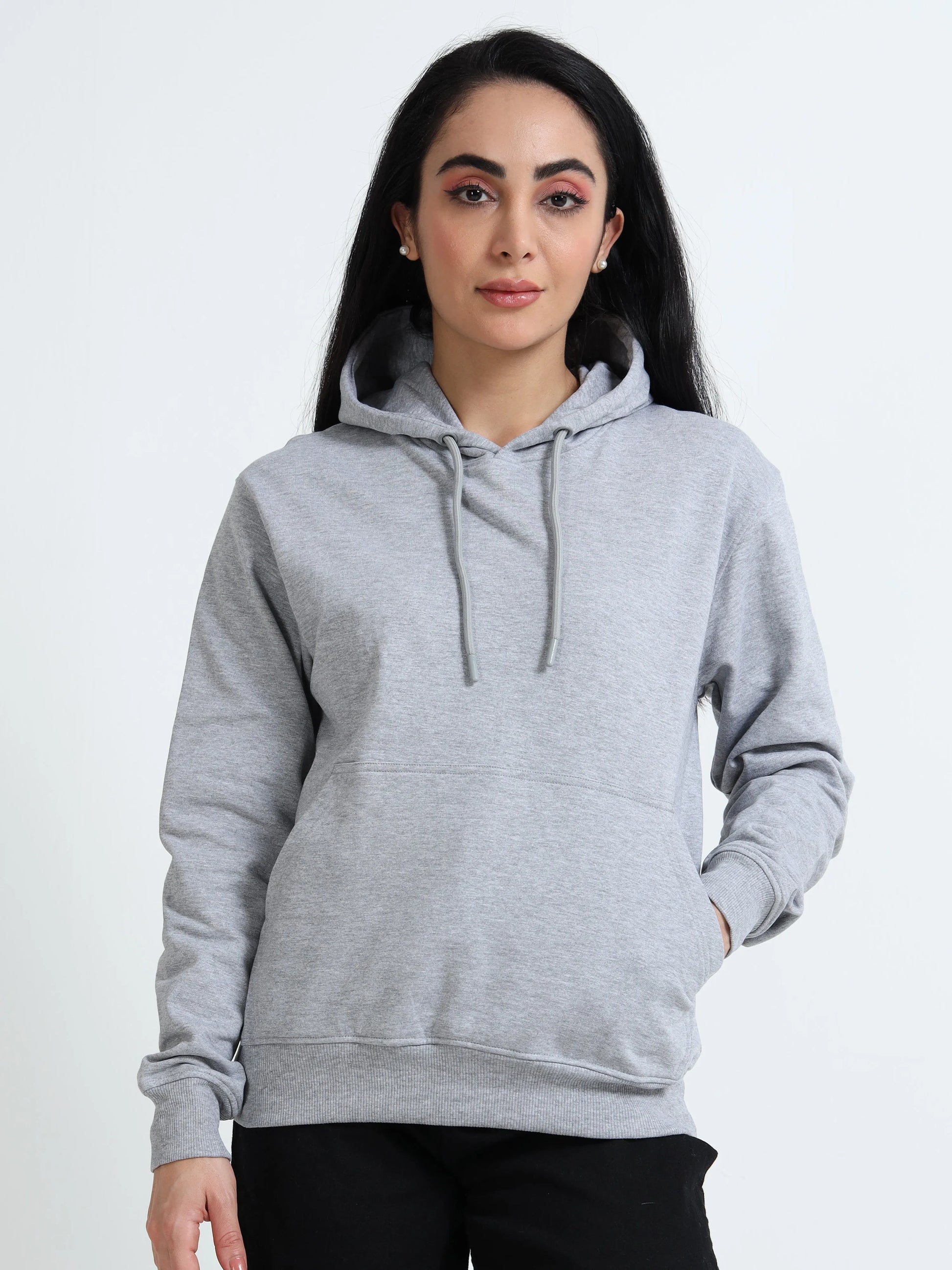 Women’s Cotton Hoodie - Light Grey (Regular Fit) | PallyWear