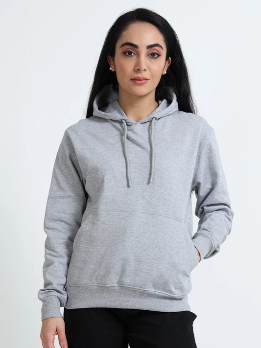 Women’s Cotton Hoodie - Light Grey (Regular Fit) | PallyWear