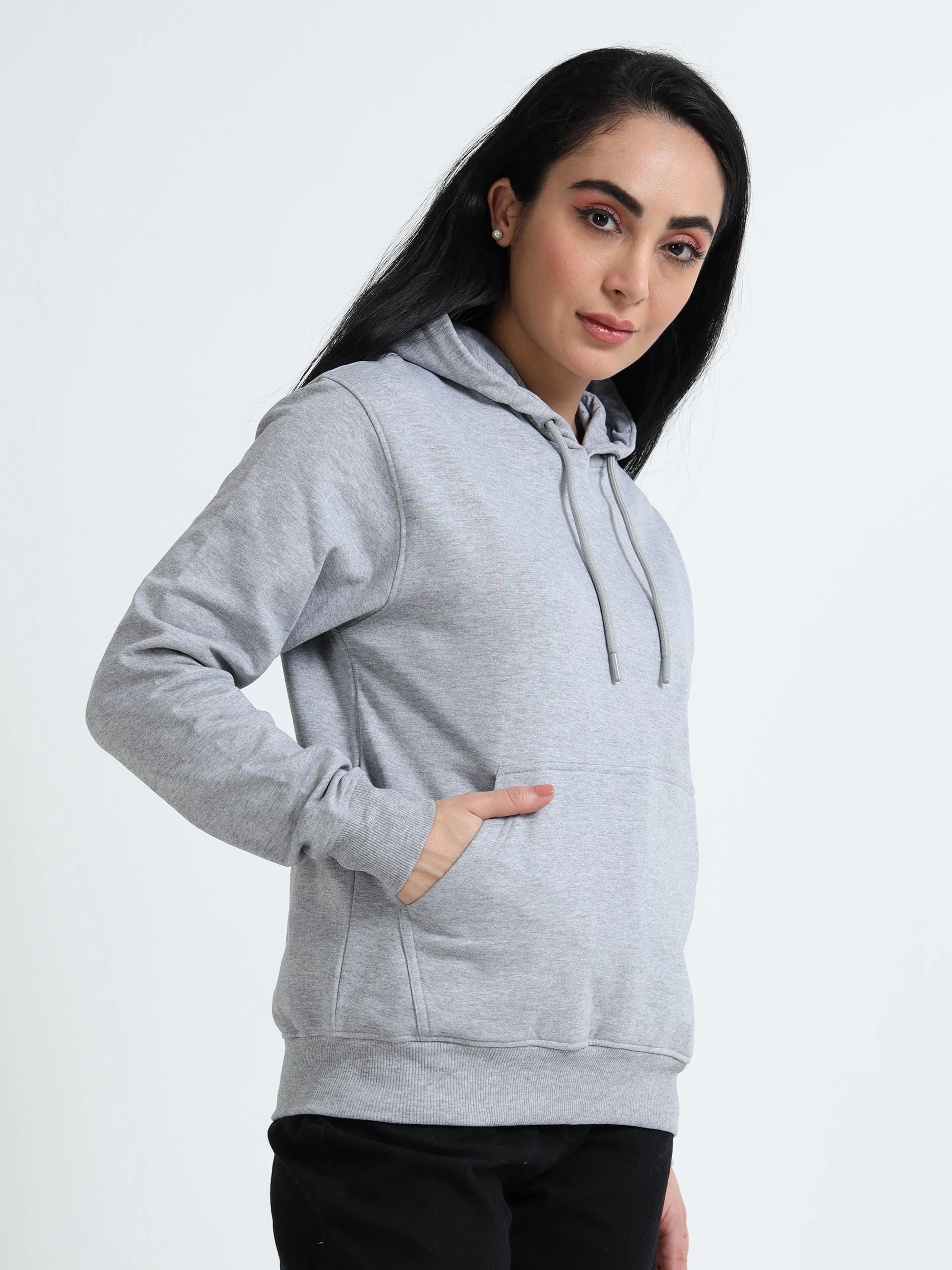 Women’s Cotton Hoodie - Light Grey (Regular Fit) | PallyWear