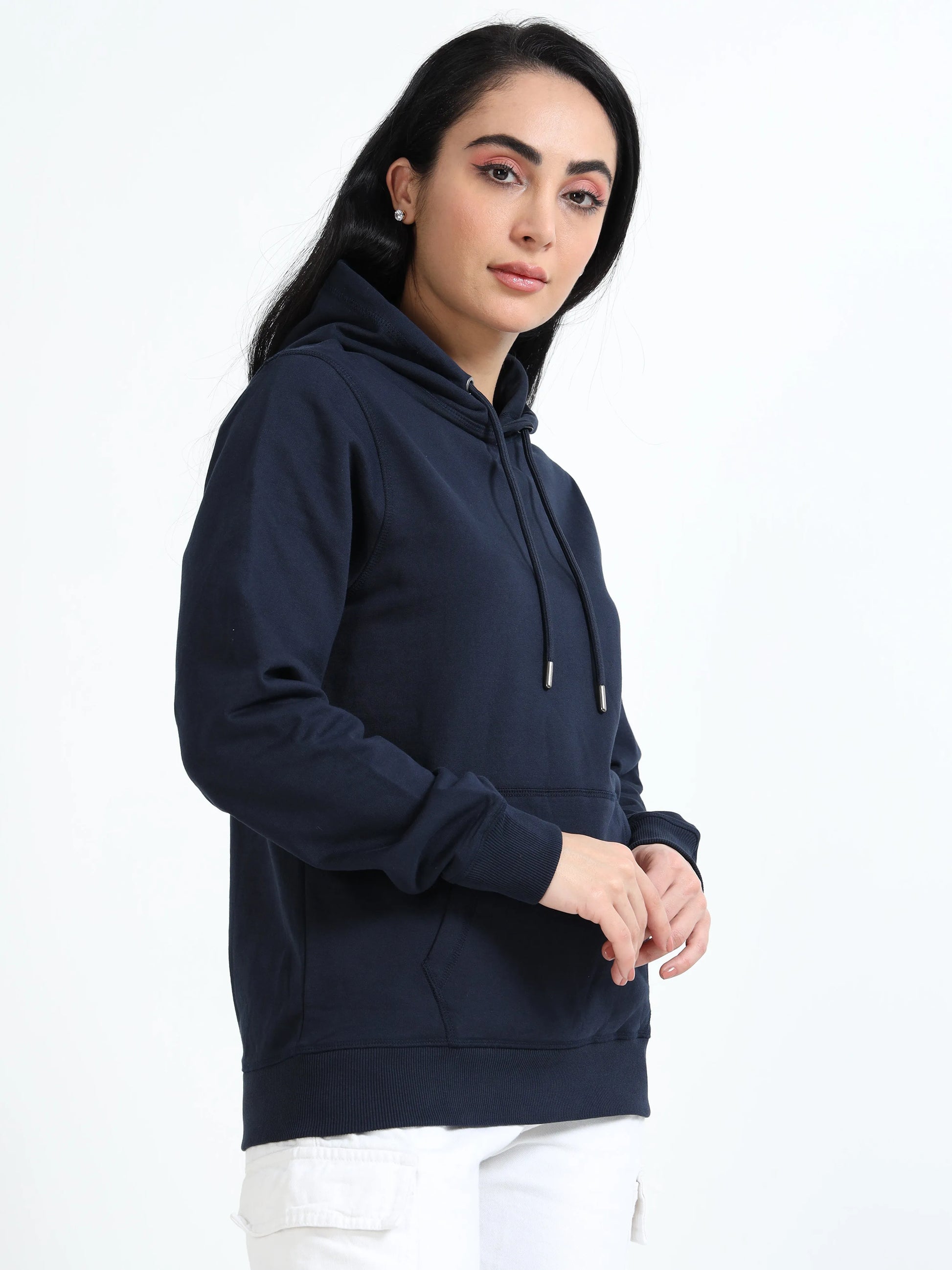 Women’s Cotton Hoodie - Navy Blue (Regular Fit) | PallyWear