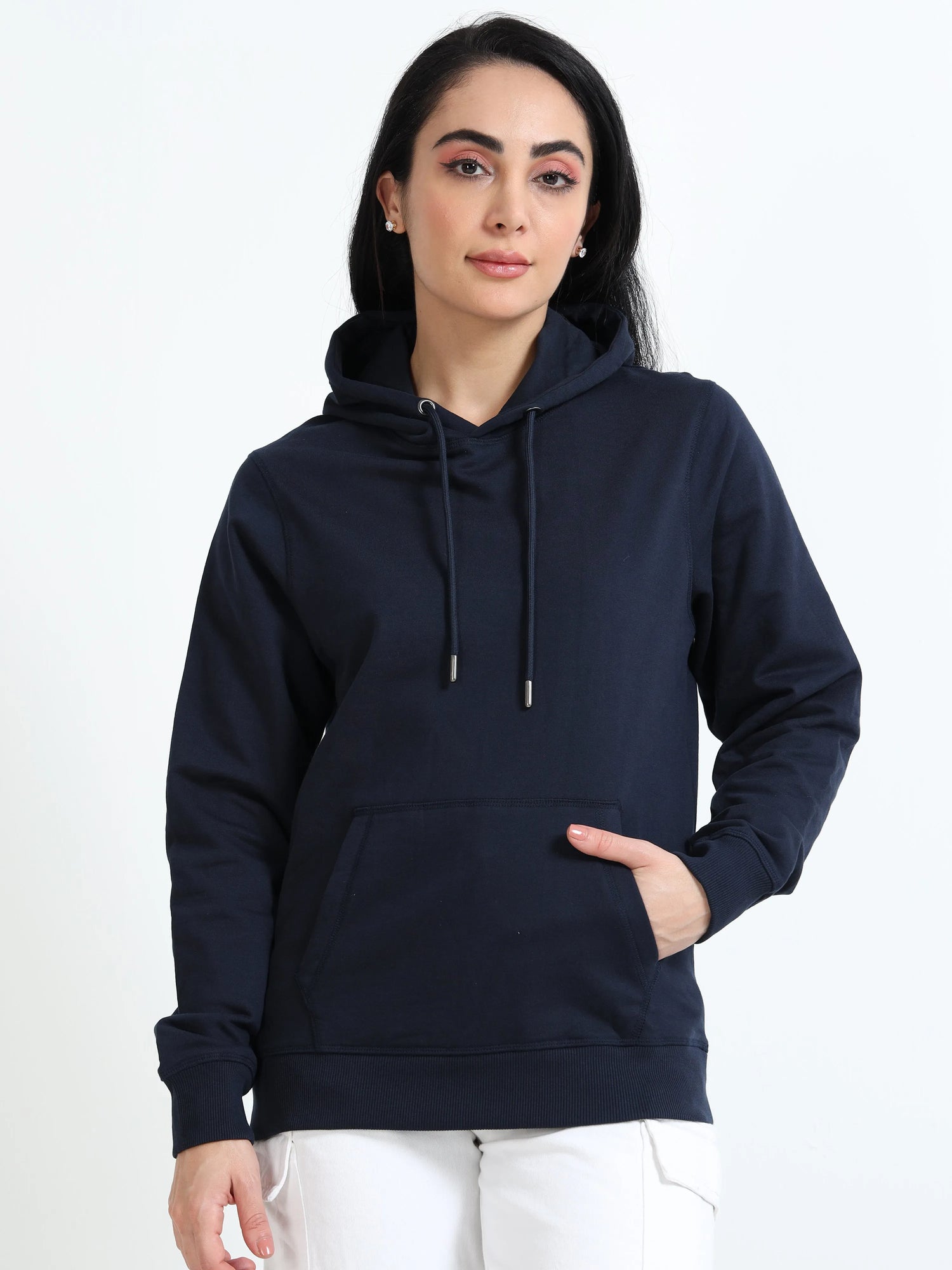Women’s Cotton Hoodie - Navy Blue (Regular Fit) | PallyWear