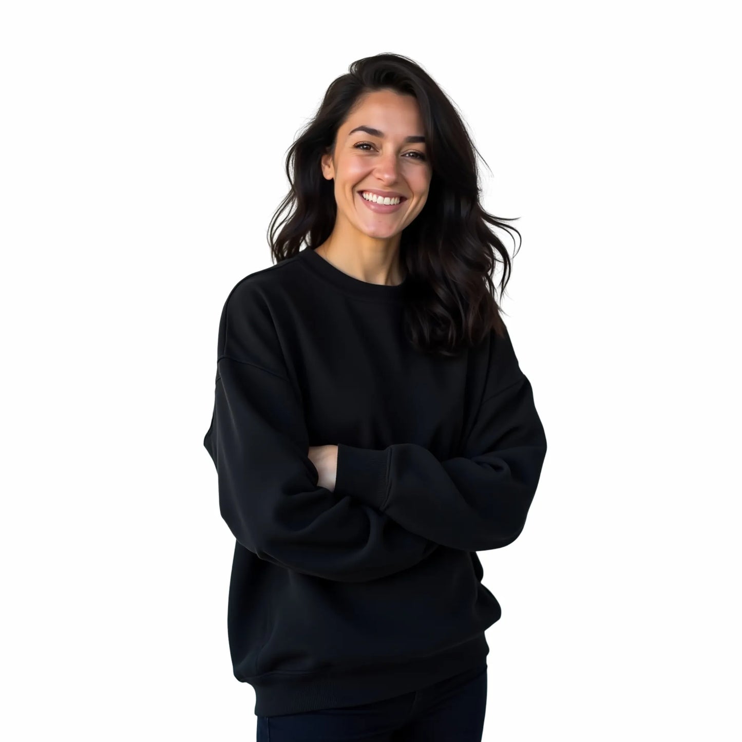 Women’s Cotton Sweatshirt - Black (Regular Fit) | PallyWear