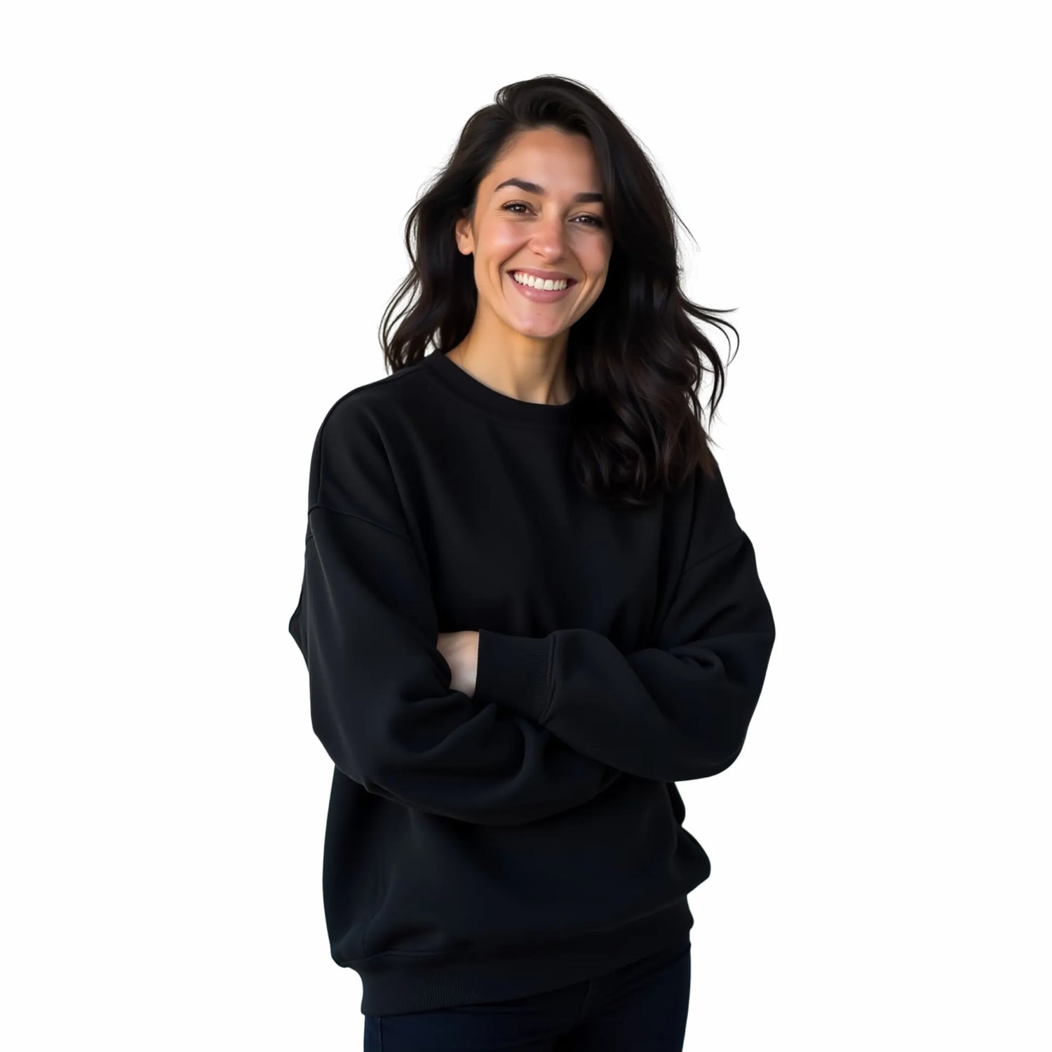 Women’s Cotton Sweatshirt - Black (Regular Fit) | PallyWear