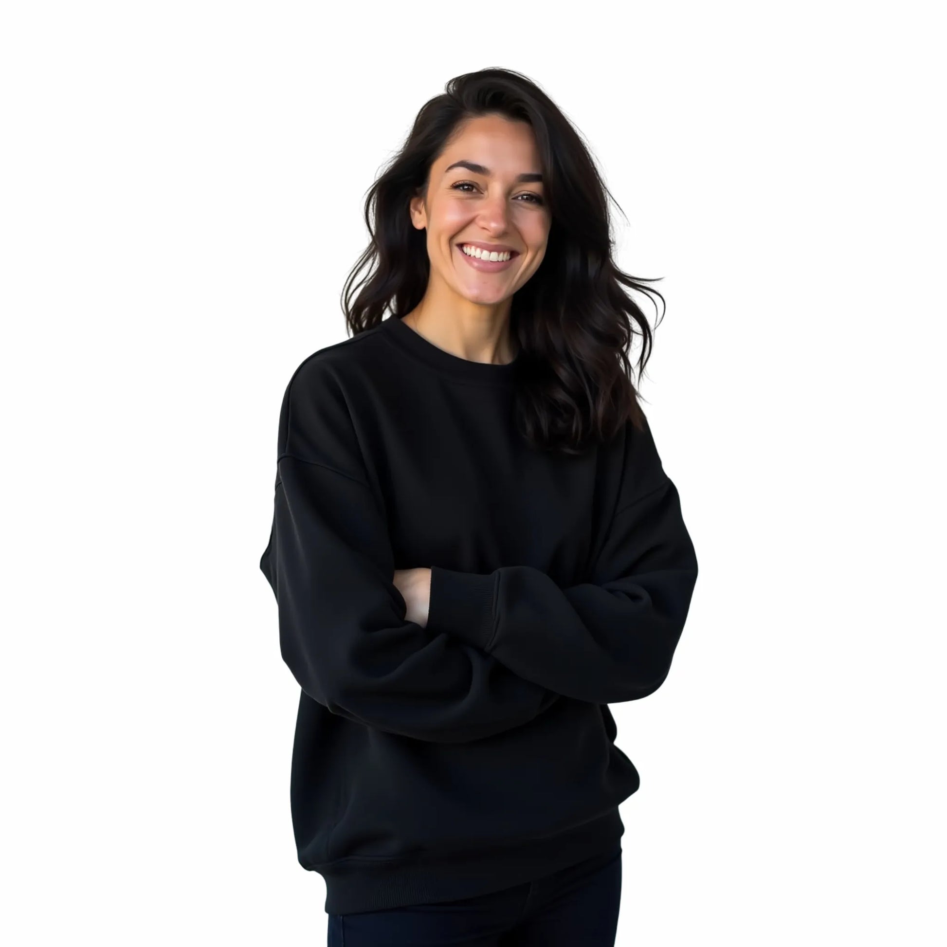 Women’s Cotton Sweatshirt - Black (Regular Fit) | PallyWear