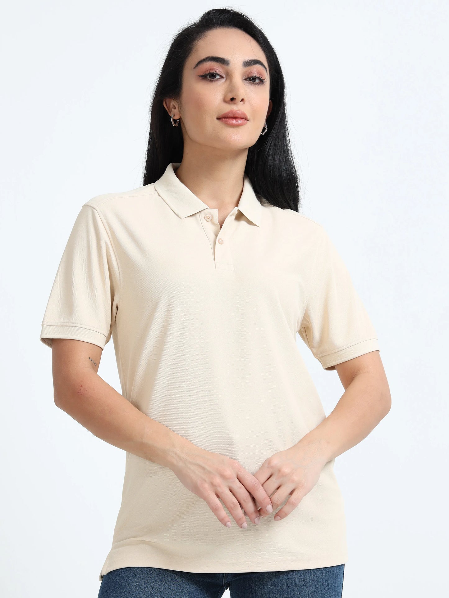 Women’s Everyday Polo T-Shirt - Beige | PallyWear