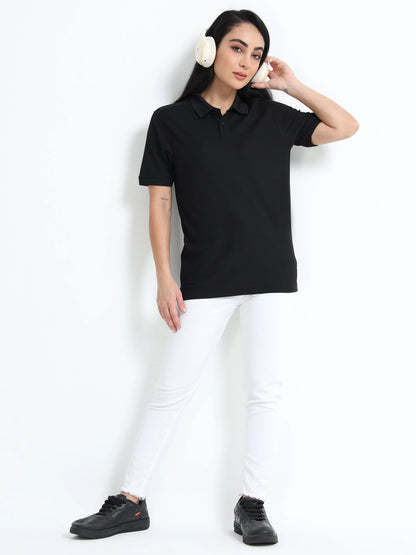 Women’s Everyday Polo T-Shirt - Black | PallyWear