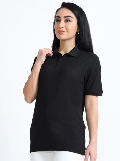 Women’s Everyday Polo T-Shirt - Black | PallyWear