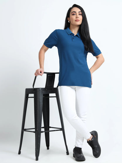 Women’s Everyday Polo T-Shirt - Blue | PallyWear