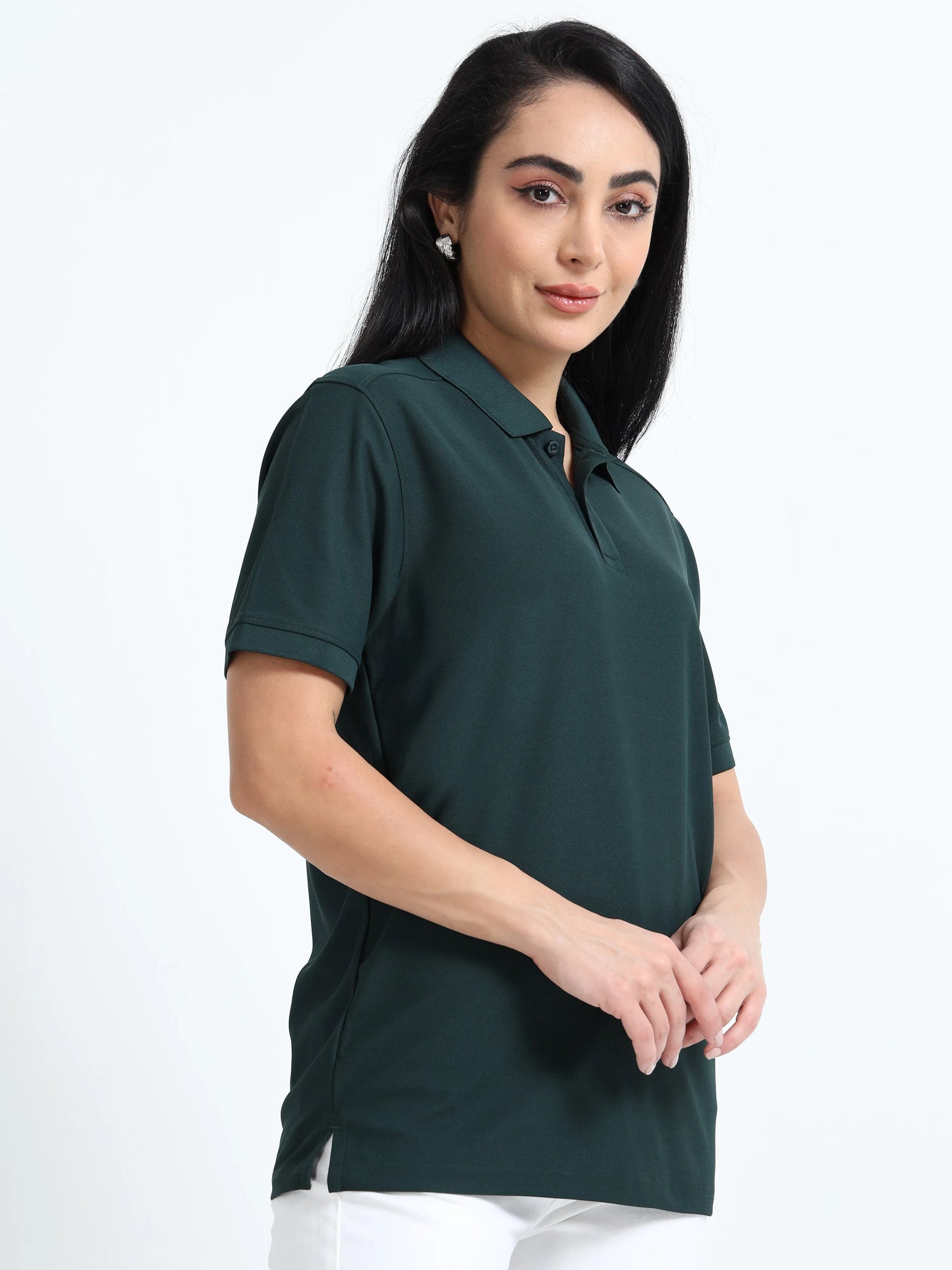 Women’s Everyday Polo T-Shirt - Bottle Green | PallyWear