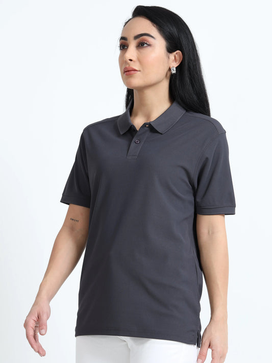 Women’s Everyday Polo T-Shirt - Dark Grey | PallyWear