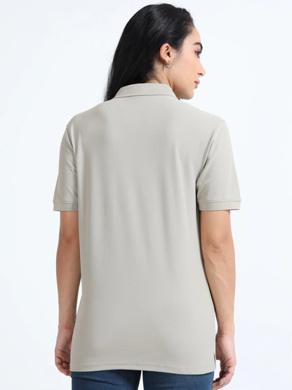 Women’s Everyday Polo T-Shirt - Light Grey | PallyWear