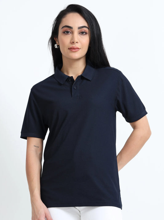 Women’s Everyday Polo T-Shirt - Navy Blue | PallyWear