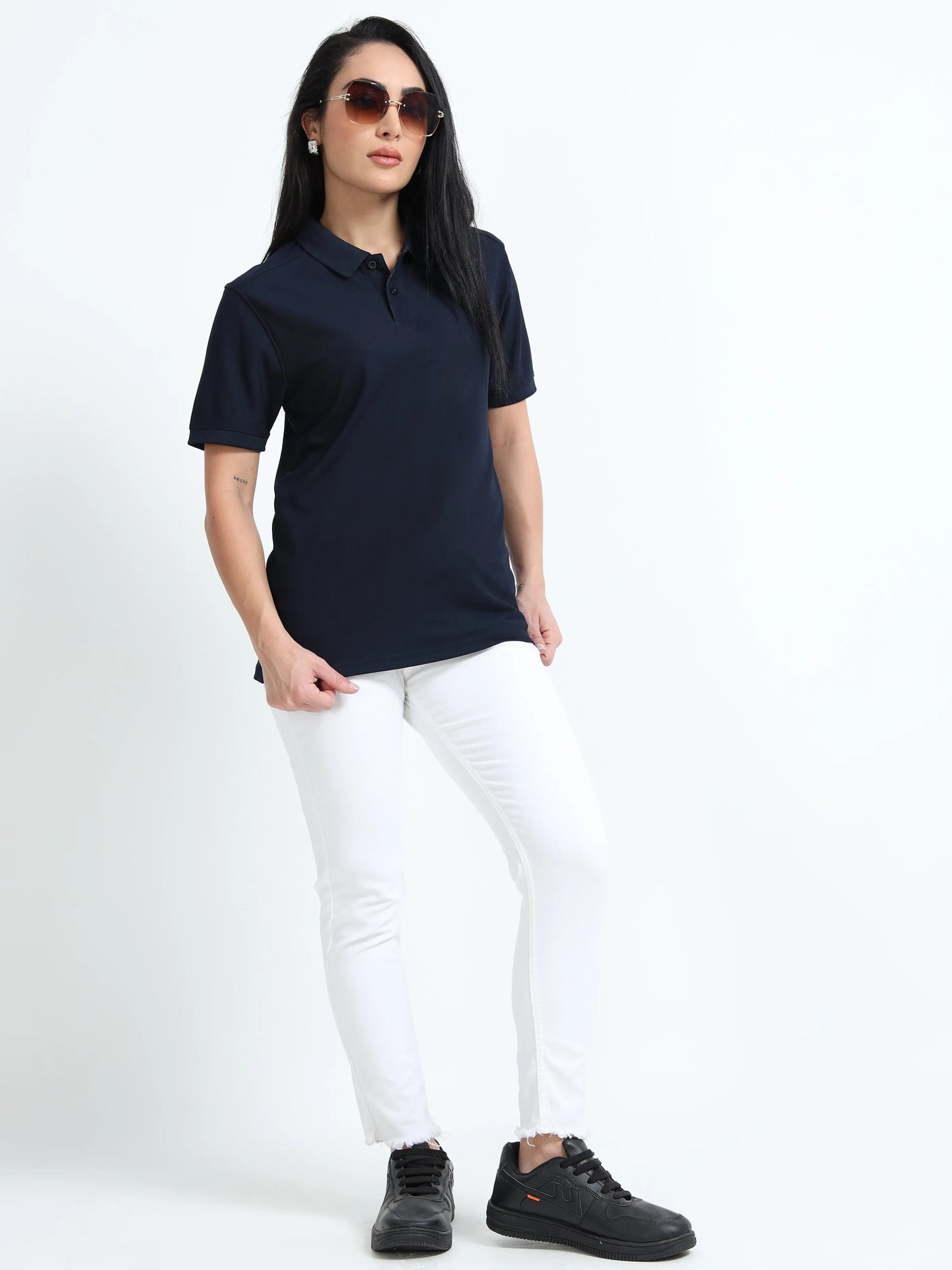 Women’s Everyday Polo T-Shirt - Navy Blue | PallyWear