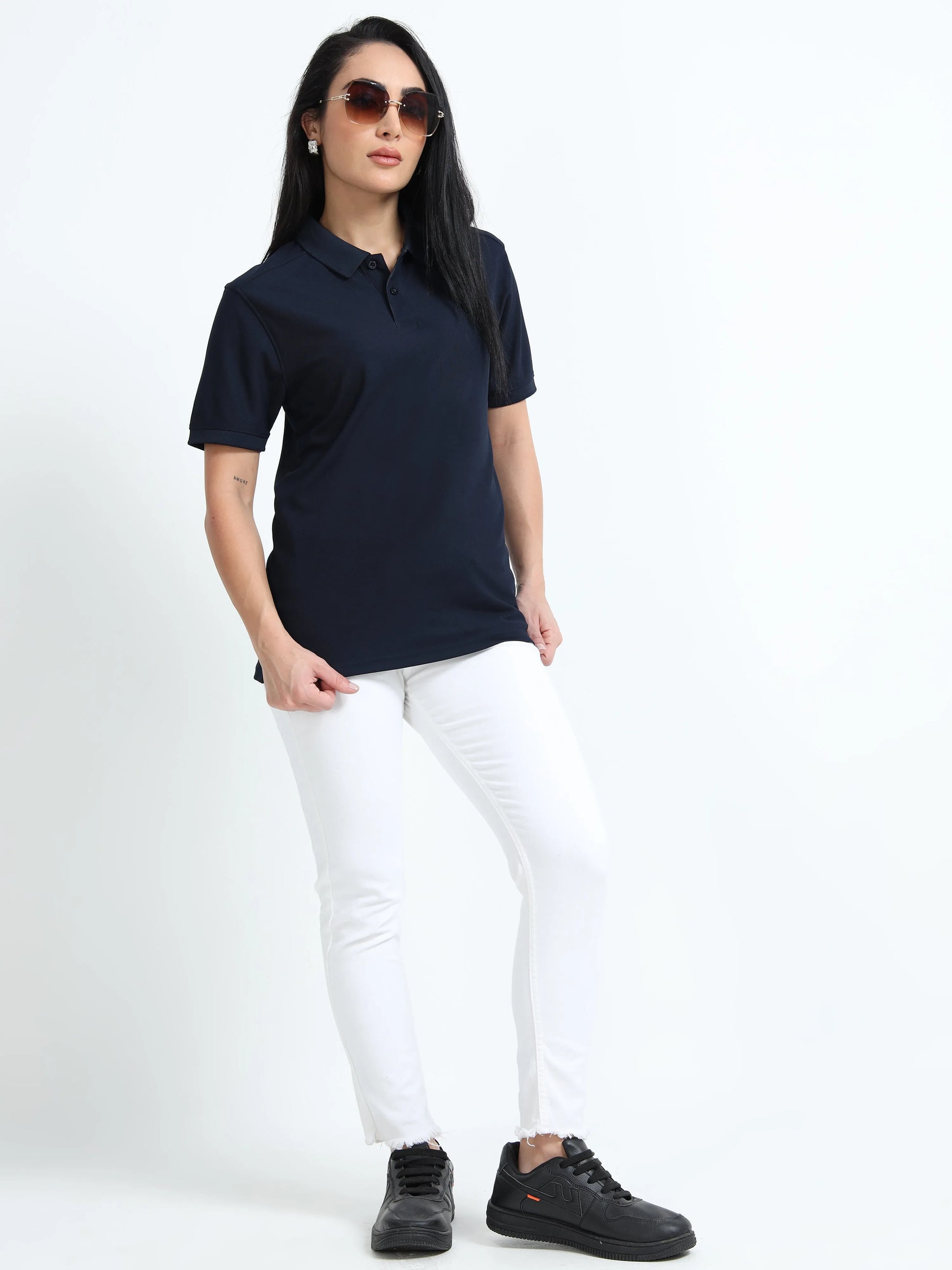 Women’s Everyday Polo T-Shirt - Navy Blue | PallyWear