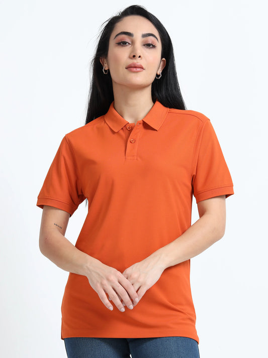 Women’s Everyday Polo T-Shirt - Orange | PallyWear