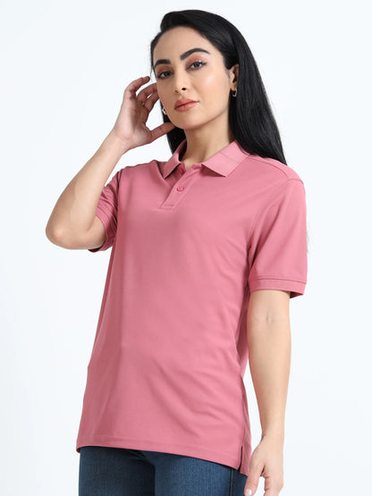 Women’s Everyday Polo T-Shirt - Pink | PallyWear