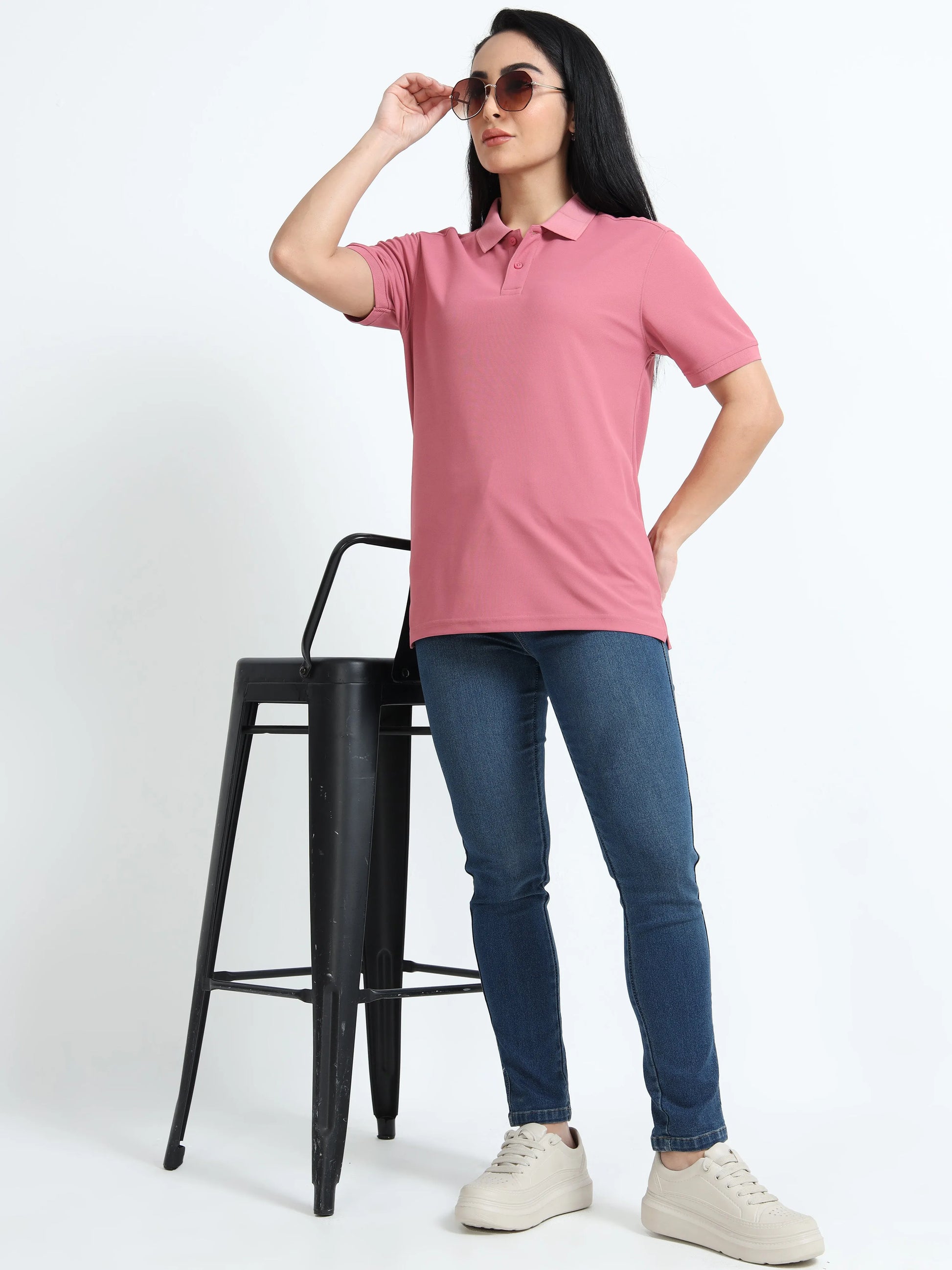 Women’s Everyday Polo T-Shirt - Pink | PallyWear